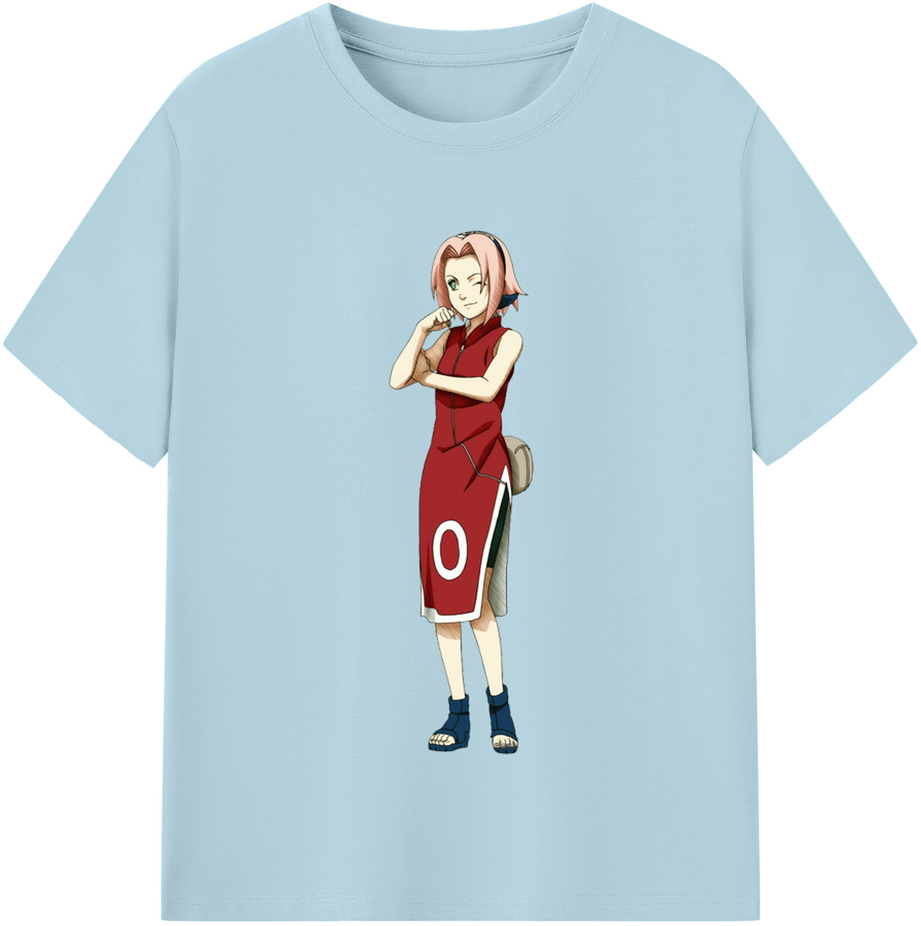 （画像用） NARUTO -ナルト- 春野サクラ Haruno Sakura 綿100％半袖Tシャツ（フロントプリント）